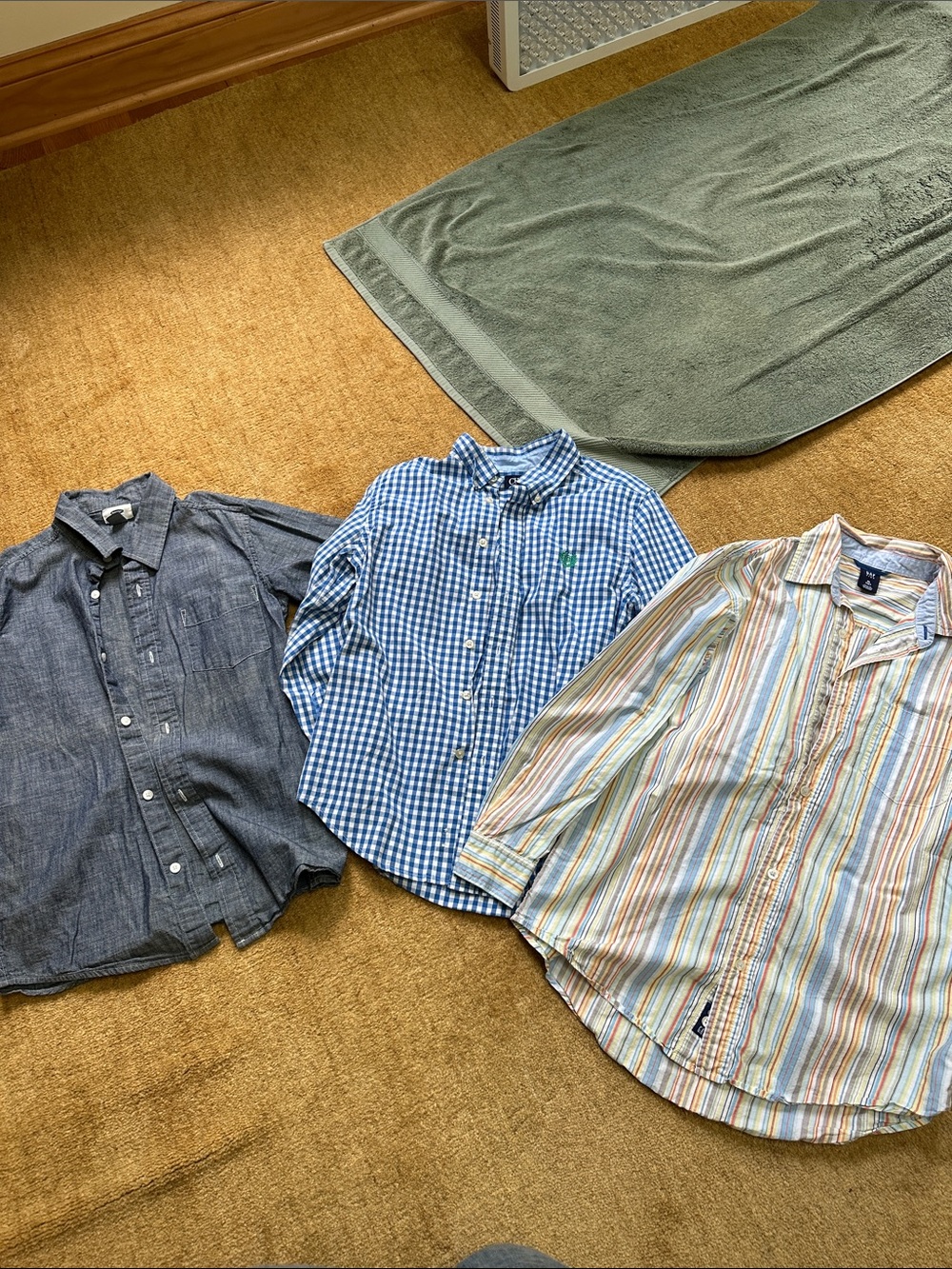 Old Navy/ Chaps/Gap casual button down Shirts for older boy size 10/12, all 3